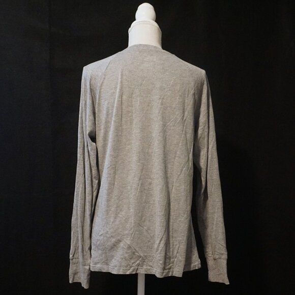 Holiday #FamJams Gray Long Sleeve PJ Lounge Top Deer Head with Fleece Scarf Sm - Picture 4 of 6